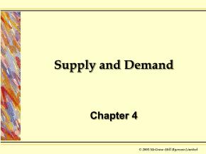 Kinh tế học vĩ mô - Chapter 4: Supply and demand