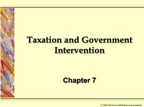 Kinh tế học vĩ mô - Chapter 7: Taxation and government intervention