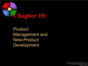 Marketing bán hàng - Chapter 10: Product management and new - Product development