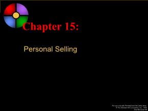 Marketing bán hàng - Chapter 15: Personal selling