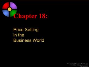 Marketing bán hàng - Chapter 18: Price setting in the business world