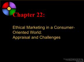 Marketing bán hàng - Chapter 22: Ethical marketing in a consumer - Oriented world: Appraisal and challenges