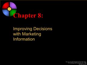 Marketing bán hàng - Chapter 8: Improving decisions with marketing information