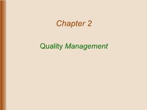 Marketing dịch vụ - Chapter 2: Quality management