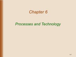 Marketing dịch vụ - Chapter 6: Processes and technology