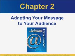 PR truyền thông - Chapter 2: Adapting your message to your audience