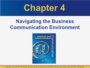 PR truyền thông - Chapter 4: Navigating the business communication environment