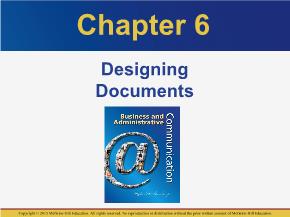 PR truyền thông - Chapter 6: Designing documents