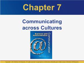 PR truyền thông - Chapter 7: Communicating across cultures