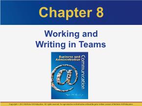 PR truyền thông - Chapter 8: Working and writing in teams