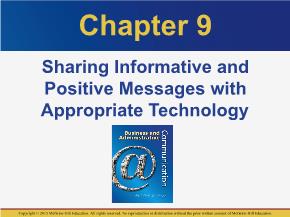 PR truyền thông - Chapter 9: Sharing informative and positive messages with appropriate technology