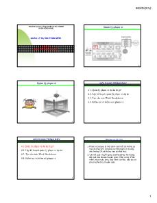 Quản lí dự án phần mềm - Chương 4: Quản lý phạm vi dự án