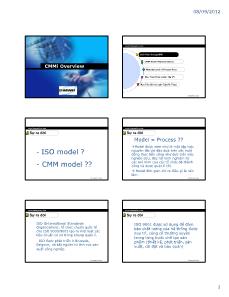 Quản trị dự án - Cmmi overview