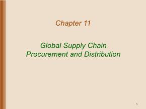 Quản trị kinh doanh - Chapter 11: Global supply chain procurement and distribution