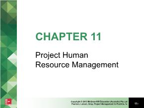 Quản trị kinh doanh - Chapter 11: Project human resource management