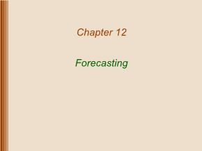 Quản trị kinh doanh - Chapter 12: Forecasting