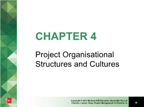 Quản trị kinh doanh - Chapter 4: Project organisational structures and cultures