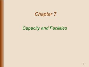 Quản trị kinh doanh - Chapter 7: Capacity and facilities