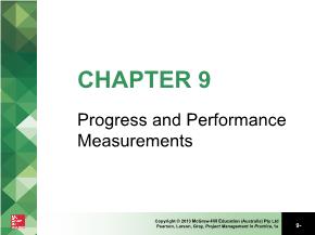 Quản trị kinh doanh - Chapter 9: Progress and performance measurements