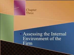 Quản trị kinh doanh - Chapter three: Assessing the internal environment of the firm