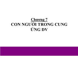 Quản trị kinh doanh - Chương 7: Con người trong cung ứng dịch vụ