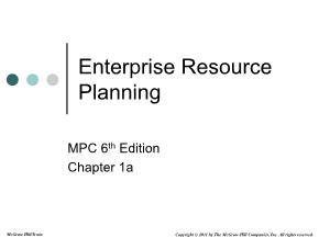 Quản trị kinh doanh - Enterprise resource planning