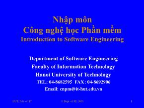 Bài giảng Nhập môn Công nghệ học phần mềm - Phần IV: Thiết kế và lập trình Design and Programming