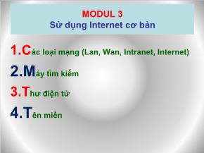 Bài giảng Ôn tập Tin học cơ bản - Võ Minh Đức - Modul 3: Sử dụng Internet cơ bản