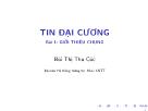 Bài giảng Tin học đại cương - Bài 1: Giới thiệu chung