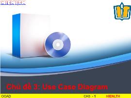 Cơ sở dữ liệu với MS Access - Chủ đề 3: Use Case Diagram