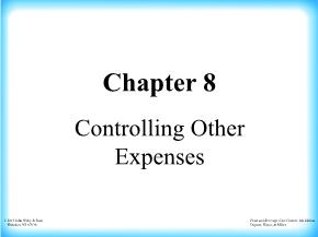 Controlling Other Expenses