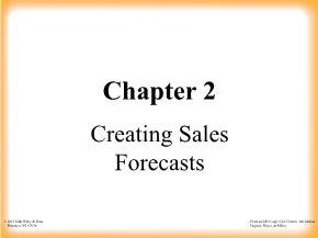 Creating Sales Forecasts