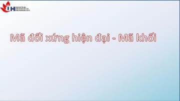 Mã đối xứng hiện đại - Mã khối