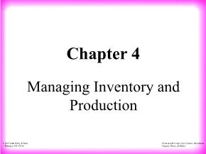 Managing Inventory and Production