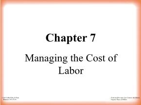 Managing the Cost of Labor