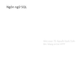 Ngôn ngữ SQL