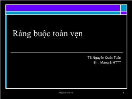 Nhập môn Hệ quản trị Access - Ràng buộc toàn vẹn