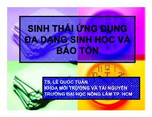 Sinh thái ứng dụng đa dạng sinh học và bảo tồn