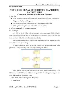 Thực hành Phân tích thiết kế hướng đối tượng - Bài thực hành 05: Thực hành về xây dựng biểu đồ thành phần và triển khai