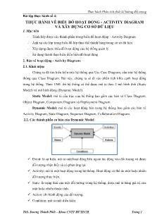 Thực hành Phân tích thiết kế hướng đối tượng - Bài thực hành 04: Thực hành về biểu đồ hoạt động - Activity Diagram và xây dựng cơ sở dữ liệu