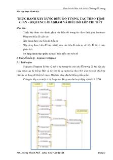 Thực hành Phân tích thiết kế hướng đối tượng - Bài thực hành 03: Thực hành xây dựng biểu đồ tương tác theo thời gian - Sequence Diagram và biểu đồ lớp chi tiết