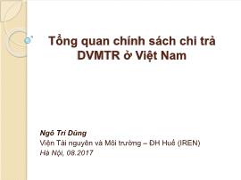 Tổng quan chính sách chi trả DVMTR ở Việt Nam