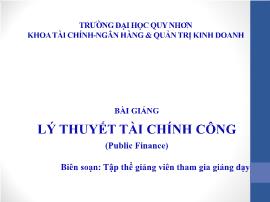 Bài giảng Lý thuyết tài chính công