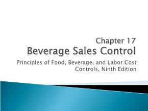 Beverage Sales Control
