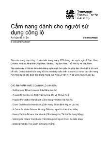 Cẩm nang dành cho người sử dụng công lộ