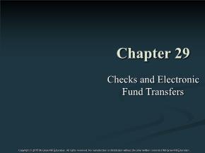 Checks and Electronic Fund Transfers