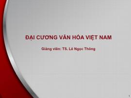 Đại cương Văn hóa Việt Nam - Bài 3: Diễn trình lịch sử văn hóa Việt Nam