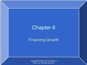 Financing Growth