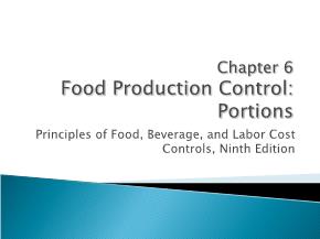 Food Production Control: Portions
