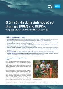 Giám sát đa dạng sinh học có sự tham gia (PBM) cho REDD+: Đóng góp cho các chương trình REDD+ quốc gia
